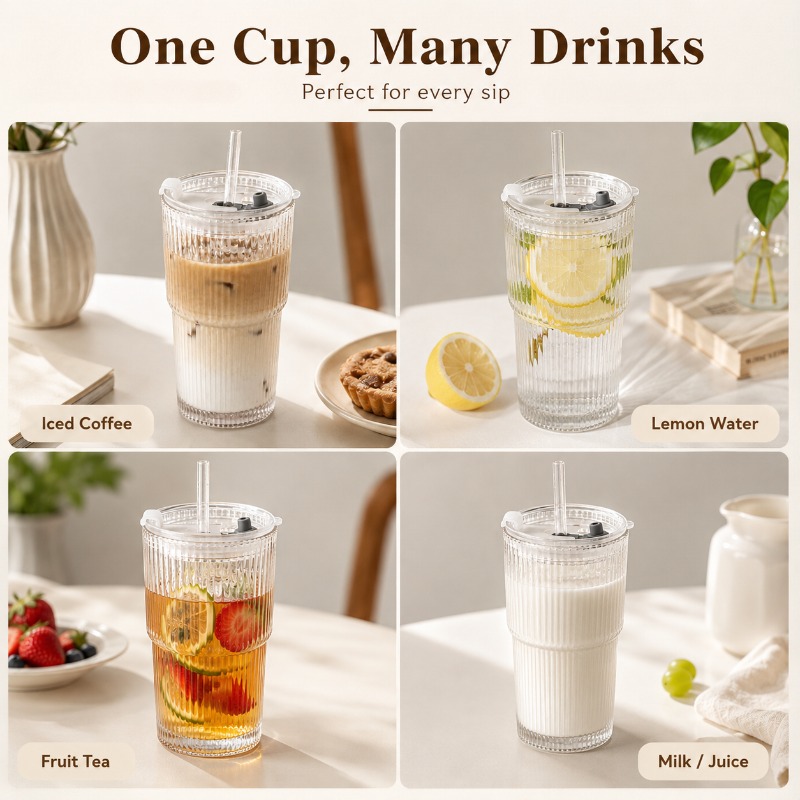 Vaso de Vidrio Rayado con Tapa - Espresso Shot Glass reseña y precio